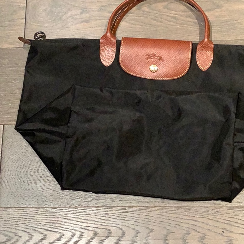 Longchamp Le Pilage Type “M” Black and Brown Women's Tote Bag - Picture 5 of 8